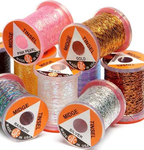 Utc Midge Tinsel (Box Of 12 Spools) Copper Fly Tying Materials Fine Supported Fly Tying Tinsel
